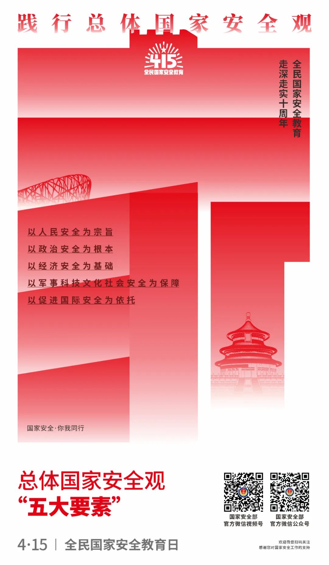 新鮮出爐！快來領總體國家安全觀主題海報